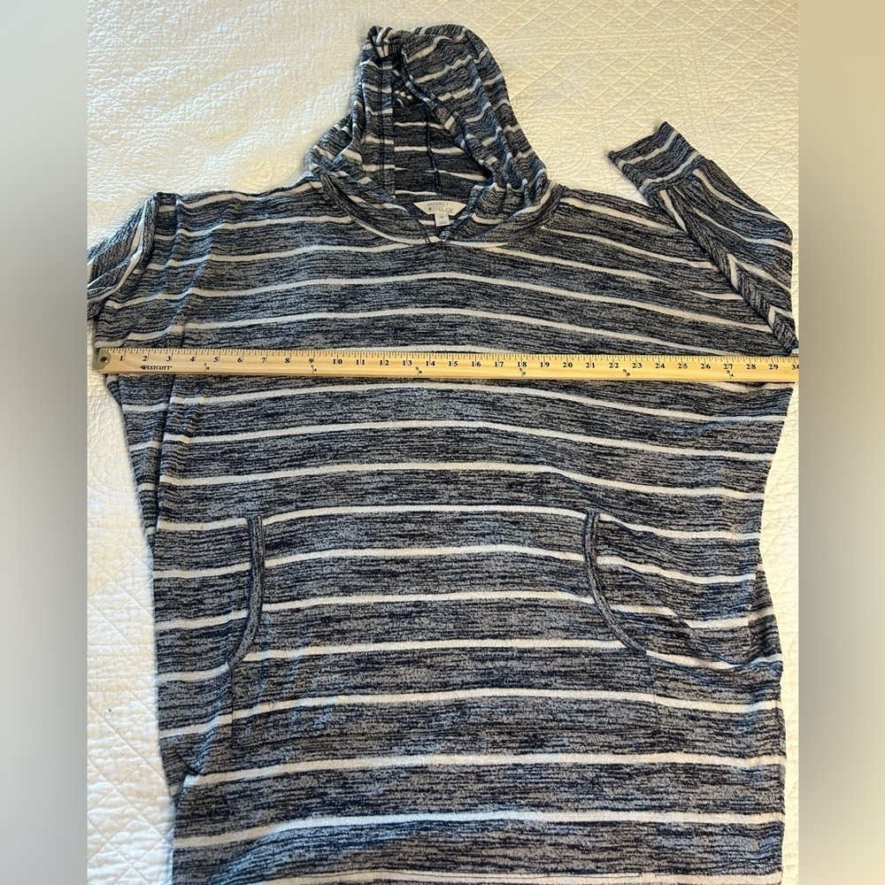 Stitch Fix Market & Spruce Navy/Cream Stripe Tunic w/Hood. Size XXL. Nautical. - Picture 3 of 5